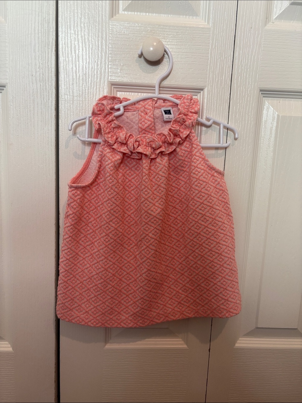 Janie and Jack Pink Textured Ruffled Dress Top
